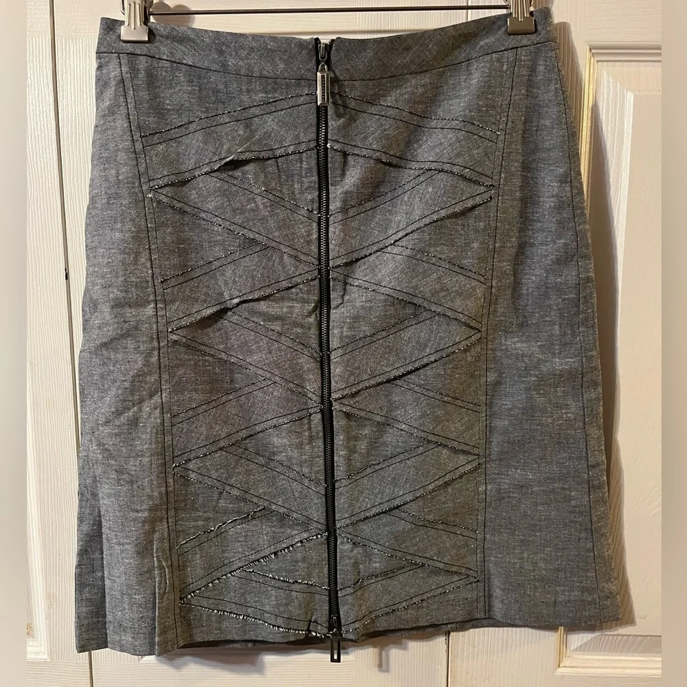 Stiletto Straight Skirt Full Front Zipper and Fully Lined Size 8